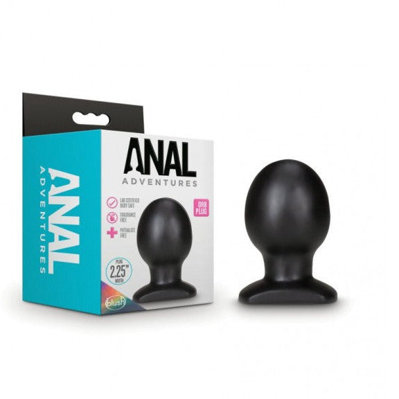 Anal Adventures Orb Plug Black Butt Plug