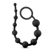 Anal Adventures Platinum Silicone 10 Anal Beads Black