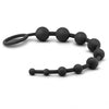 Anal Adventures Platinum Silicone 10 Anal Beads Black