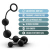 Anal Adventures Platinum Silicone 6 Large Anal Beads Black