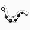 Anal Adventures Platinum Silicone 6 Large Anal Beads Black