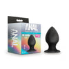 Anal Adventures Platinum Silicone Anal Stout Plug Black Anal Stretching Butt Plug with Suction Cup Large