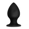 Anal Adventures Platinum Silicone Anal Stout Plug Black Anal Stretching Butt Plug with Suction Cup Large