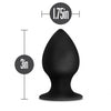 Anal Adventures Platinum Silicone Anal Stout Plug Black Anal Stretching Butt Plug with Suction Cup Medium