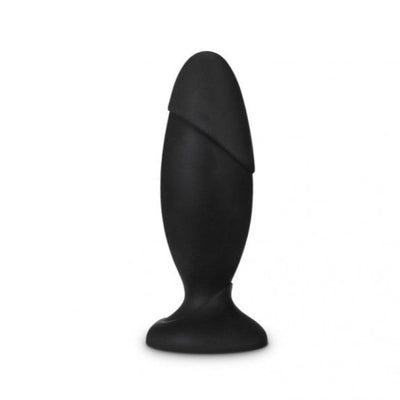 Anal Adventures Platinum Silicone ROCKET PLUG Black Butt Plug