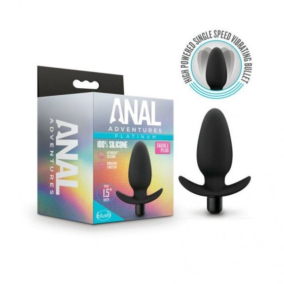 Anal Adventures Platinum Silicone Saddle Plug - Premium Vibrating Butt Plug