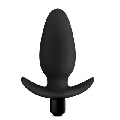 Anal Adventures Platinum Silicone SADDLE PLUG Black Vibrating Butt Plug