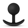 Anal Adventures Platinum Silicone Vibra Plug Black Butt Plug with Inner Weight Balls