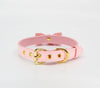 Berlin Baby Dainty Kitty Faux Suede Adjustable Collar with Bow Grained Leatherette Lining and Functional Cat Bell