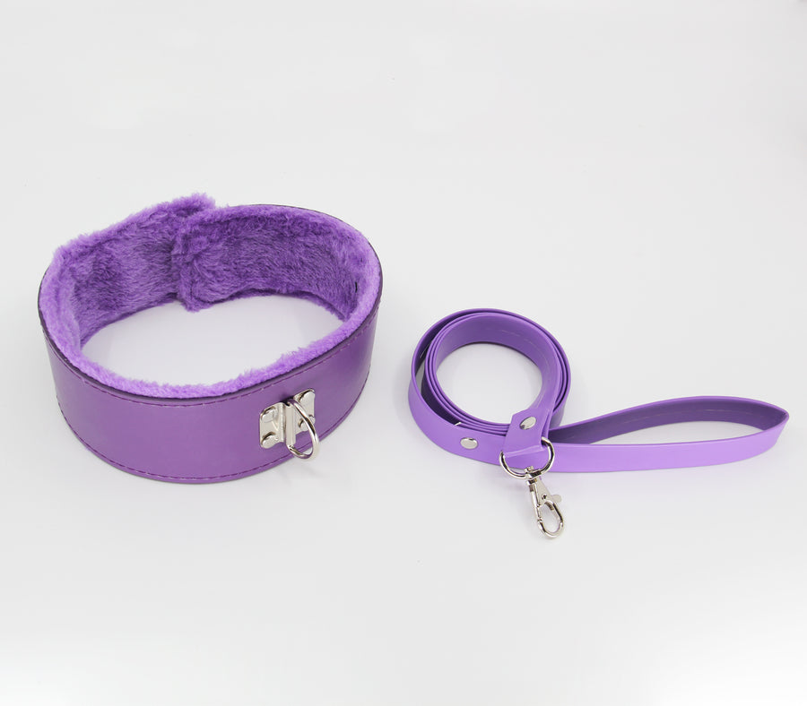 Berlin Baby Faux Fur Lined Adjustable Collar and Leash Set