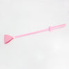 Berlin Baby Faux Vegan Leather Look Braided Riding Crop with Wide Tab End and Wrist Strap Baby Pink