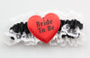 Bride To Be Leg Garter Black White and Red