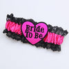 Bride To Be Leg Garter Black and Hot Pink