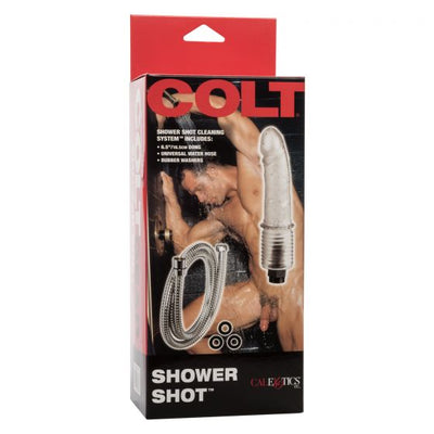 Colt SHOWER SHOT Anal Douche System with a 6.5 inch Spraying Water Dildo