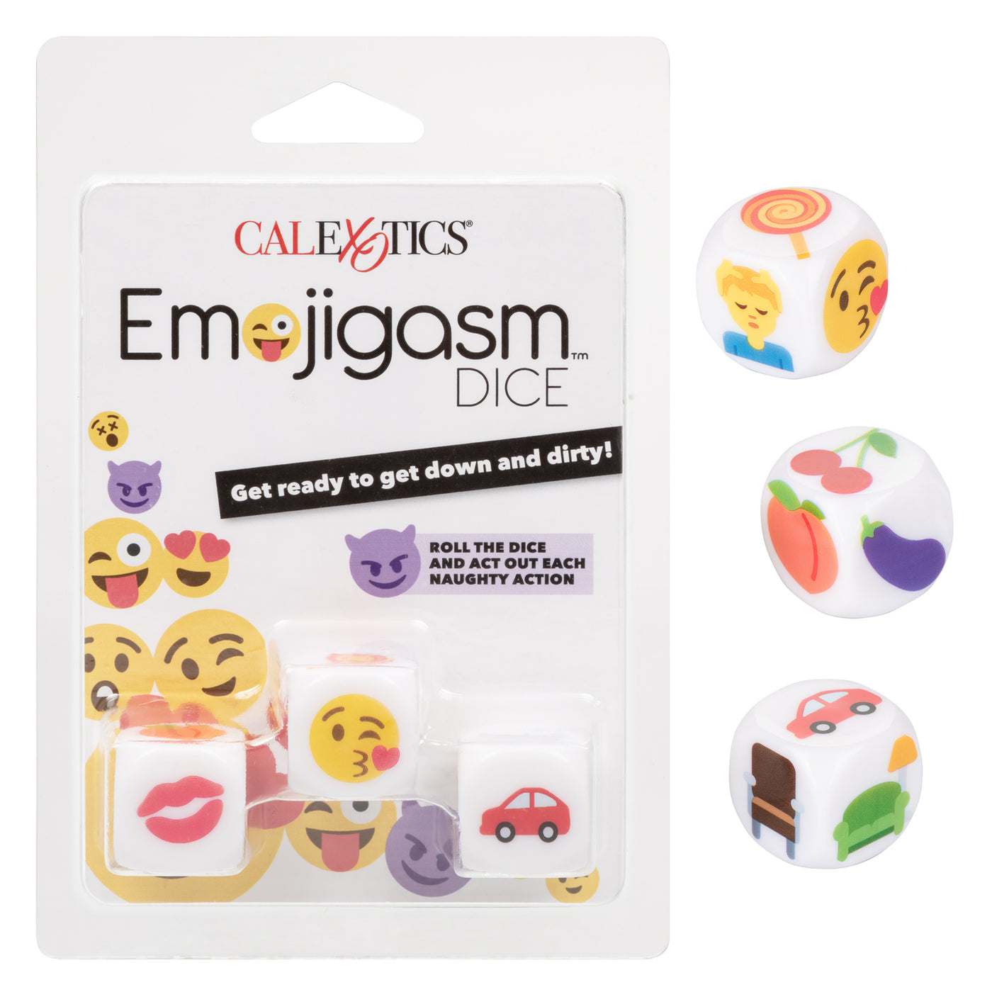 CalExotics Emojigasm Dice - Fun Adult Emoji Game for Couples