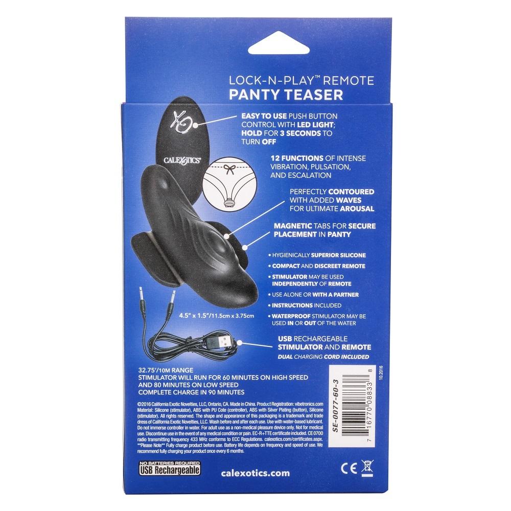 CalExotics Lock N Play Panty Teaser Silicone Vibrator with Remote Control