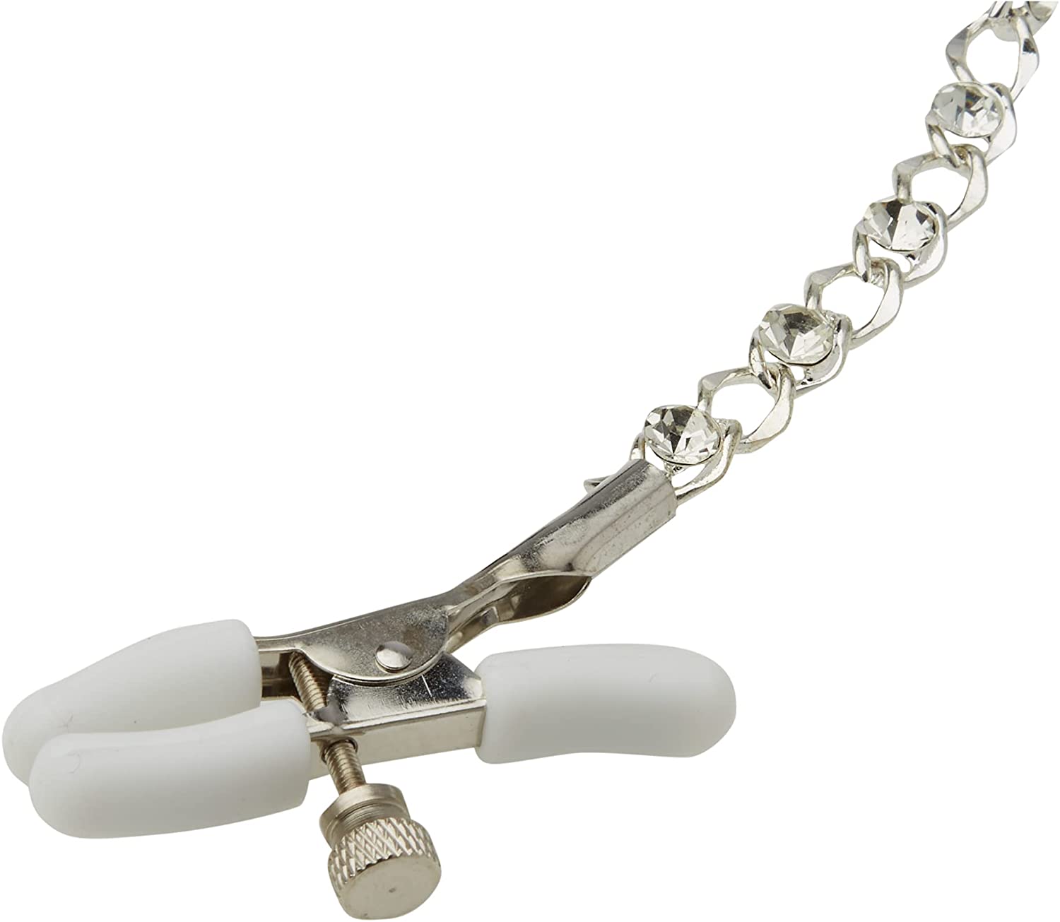 CalExotics Nipple Play Crystal Chain Nipple Clamps