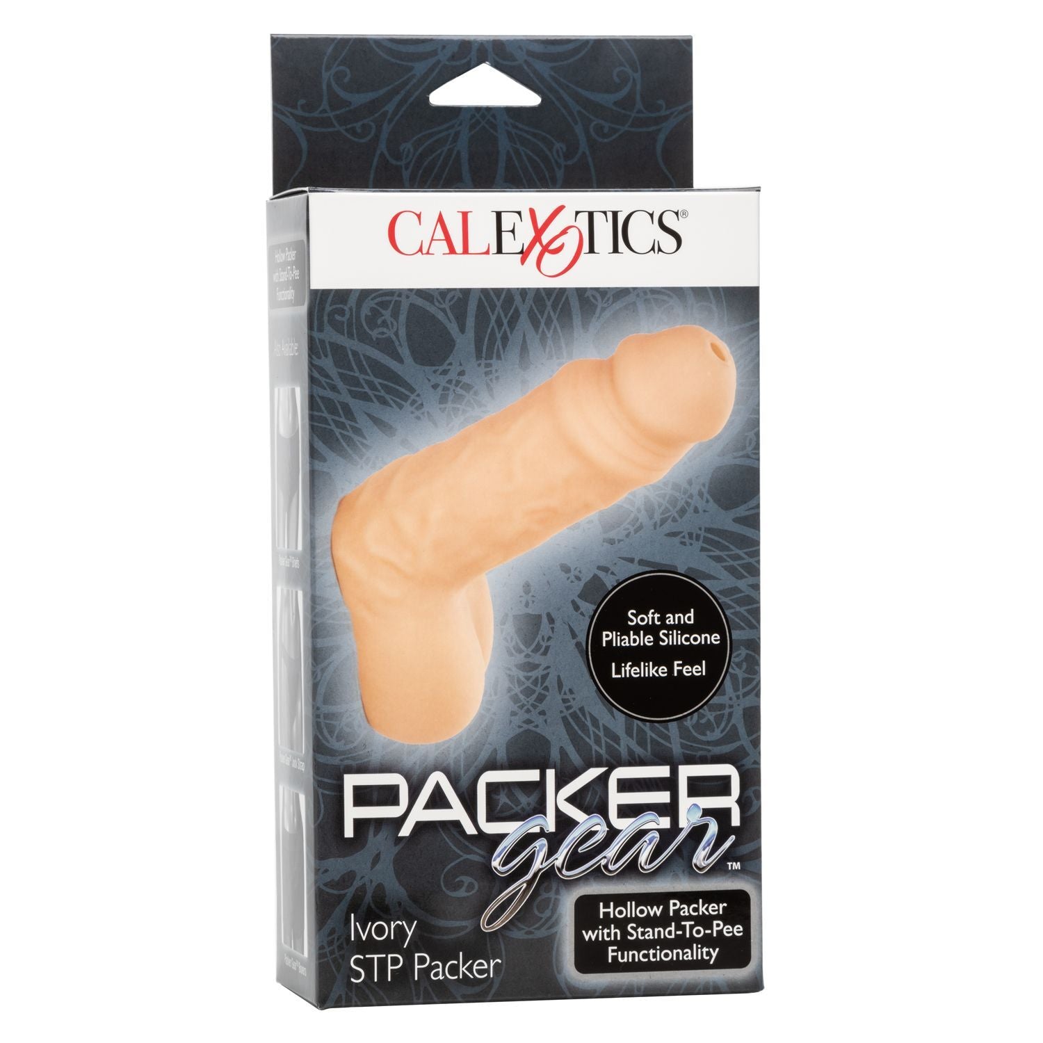 CalExotics Packer Gear Soft Hollow Silicone Hollow Packer with Stand To Pee Functionality Ivory STP 5 inch Packer