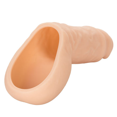 CalExotics Packer Gear Soft Hollow Silicone Hollow Packer with Stand To Pee Functionality Ivory STP 5 inch Packer
