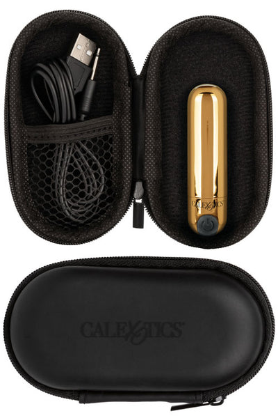 CalExotics Rechargeable Hideaway Mini Bullet Vibrator Black and Gold