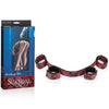 CalExotics Scandal Bondage Spreader Bar Red and Black Wrist Handcuffs and Ankle Cuffs Restraint