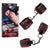 CalExotics Scandal Universal Wrist Handcuffs and Ankle Cuffs Set (2 Pairs included) Red and Black