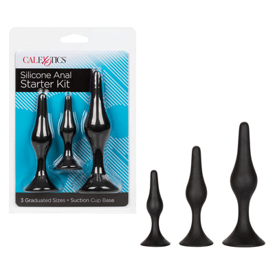 CalExotics Silicone Anal Starter Kit 3 Graduated Sizes with Suction Cup