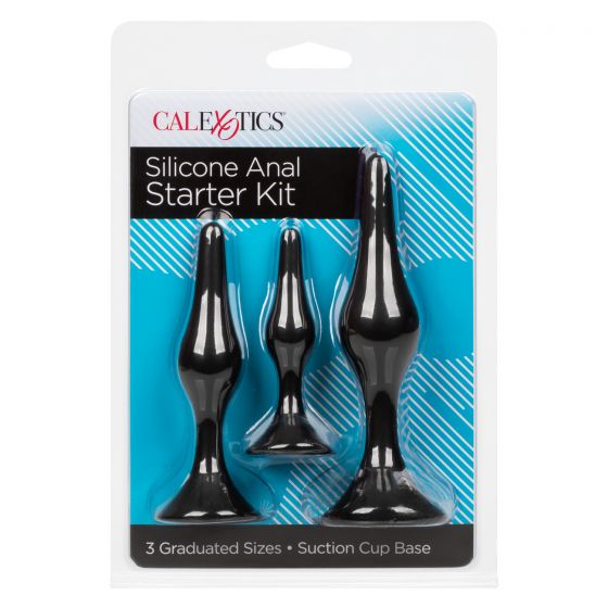 CalExotics Silicone Anal Starter Kit 3 Graduated Sizes with Suction Cup