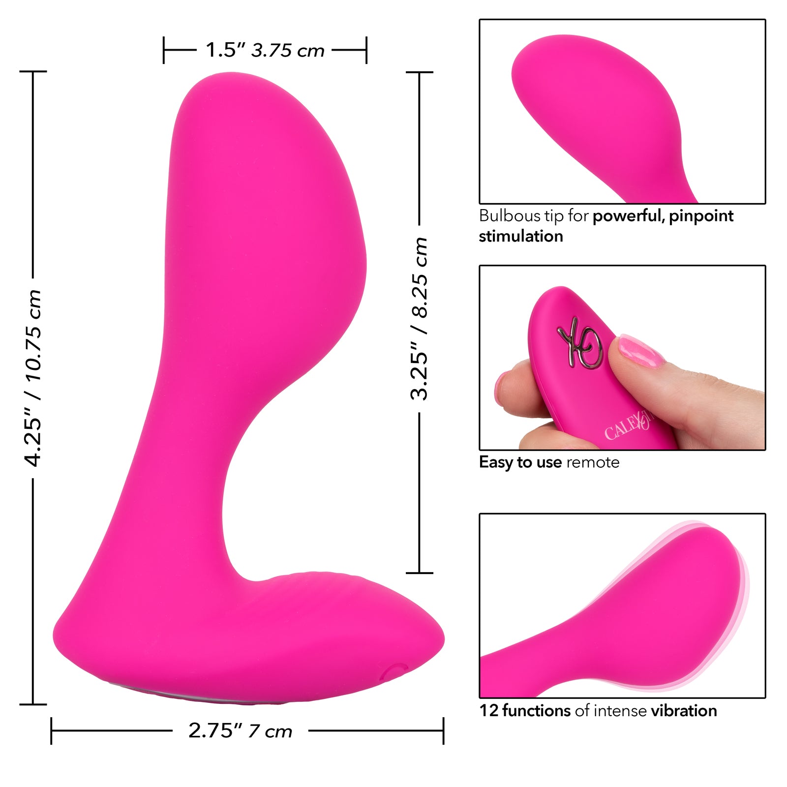 CalExotics Silicone Remote G Spot Arouser Vibrator Pink