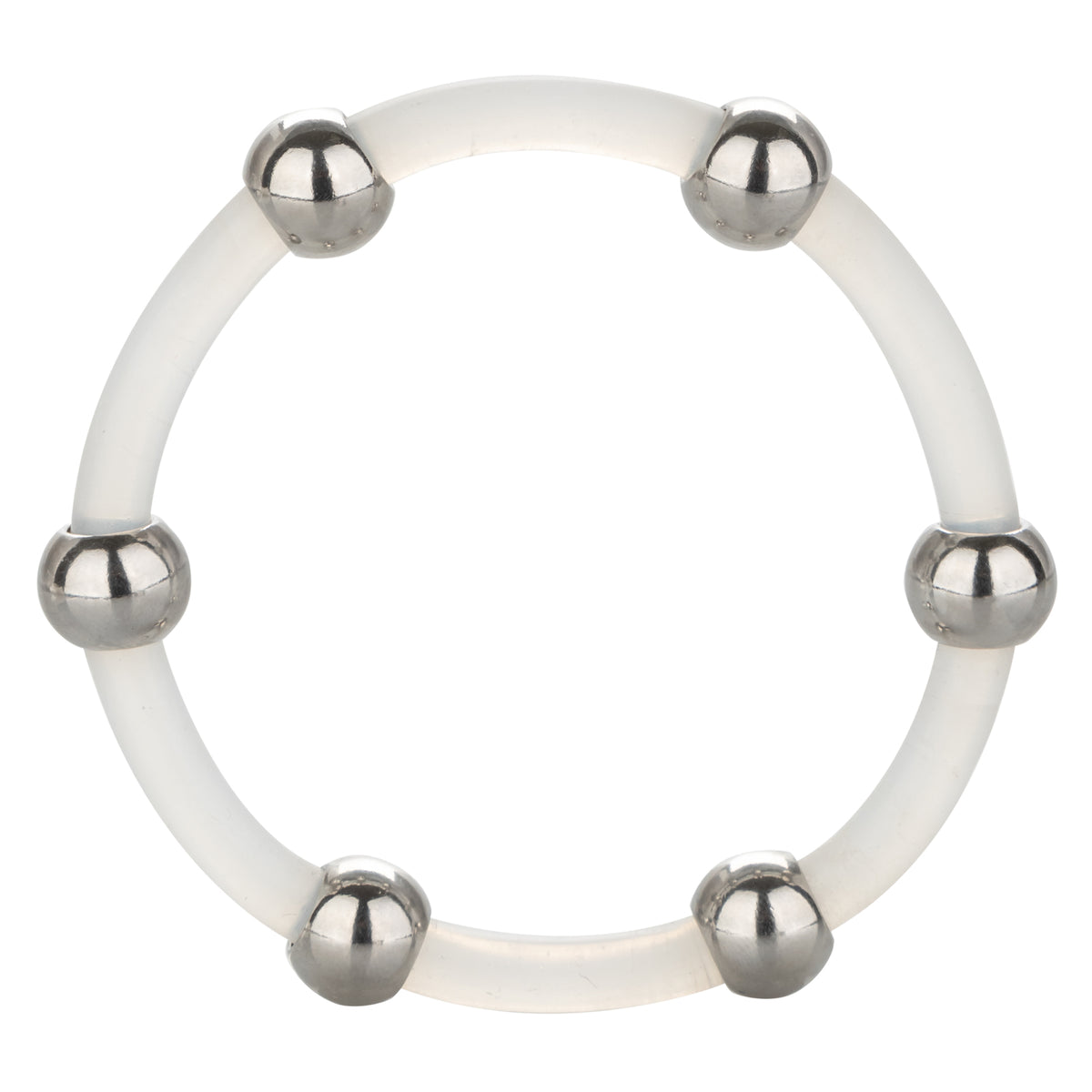 CalExotics Steel Beaded Silicone Cock Ring 2 inch X-Large