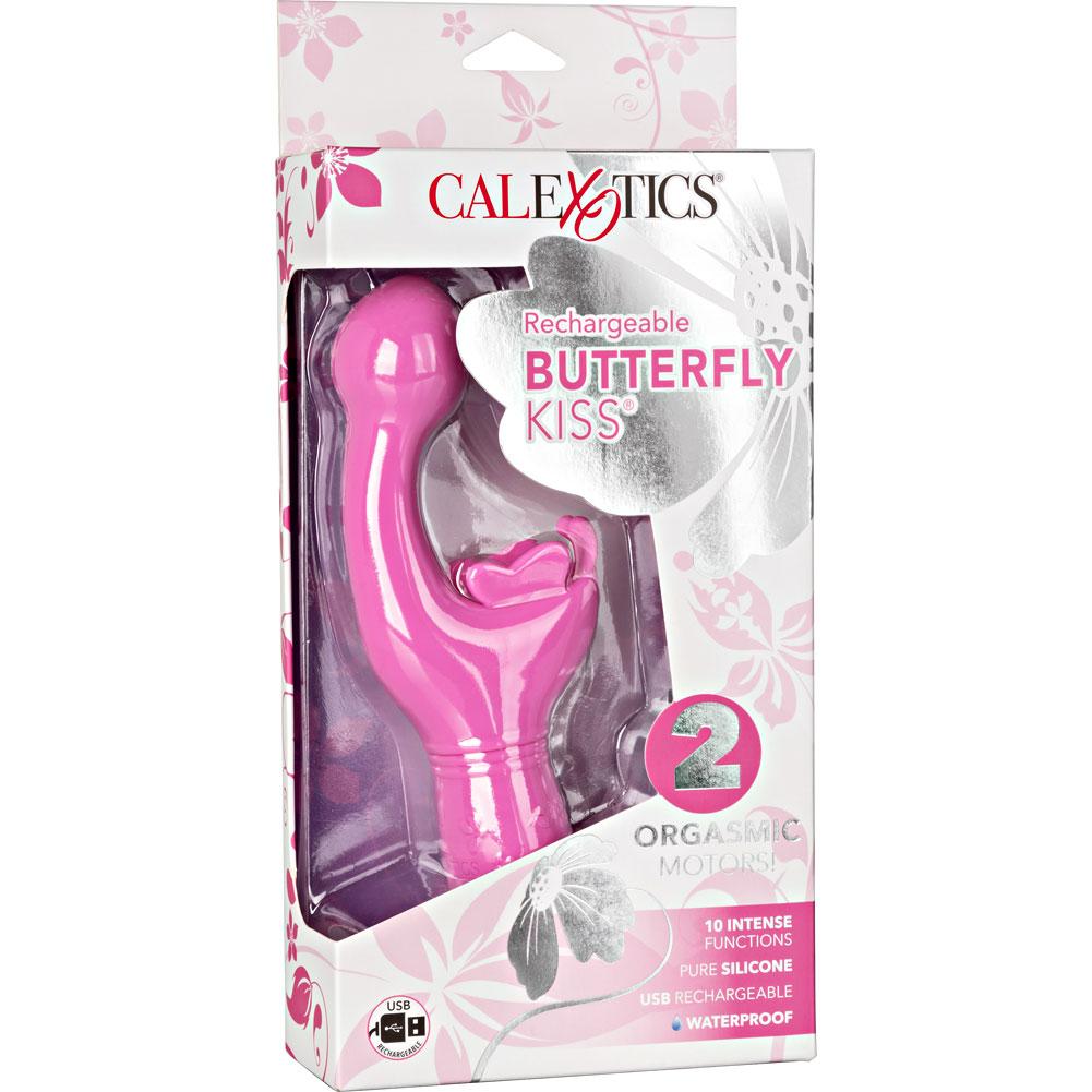 CalExotics BUTTERFLY KISS Rechargeable G Spot Vibrator with Clitoral Fluttering Wings