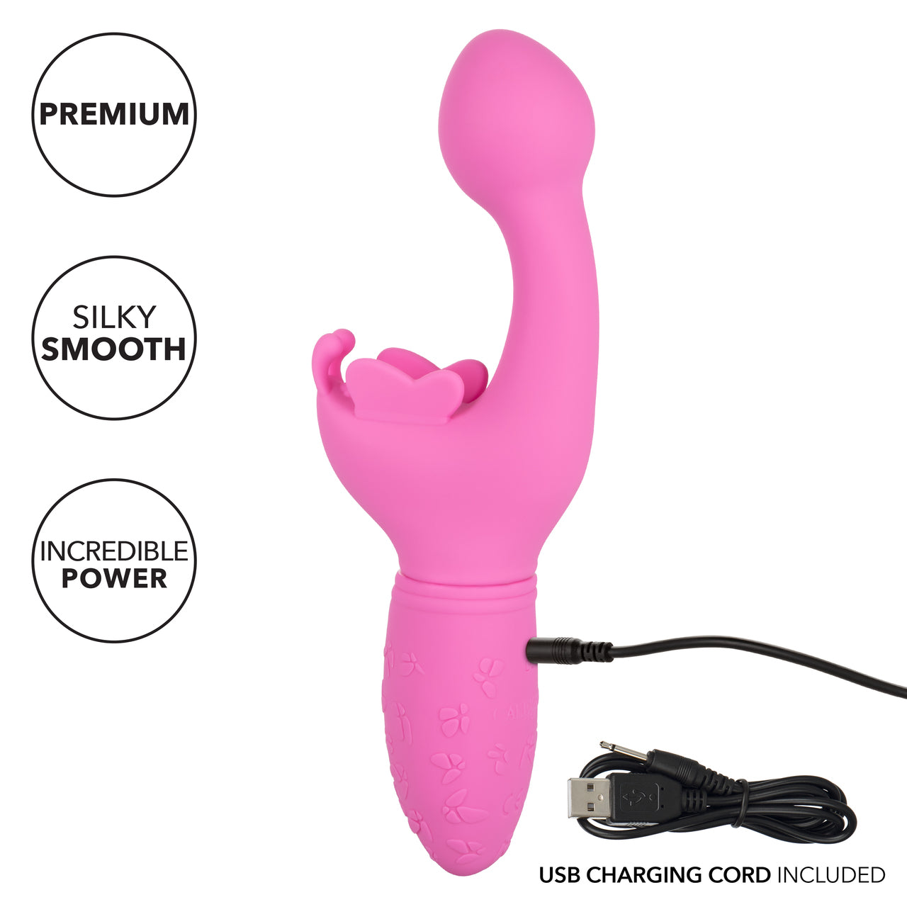 CalExotics BUTTERFLY KISS Rechargeable G Spot Vibrator with Clitoral Fluttering Wings