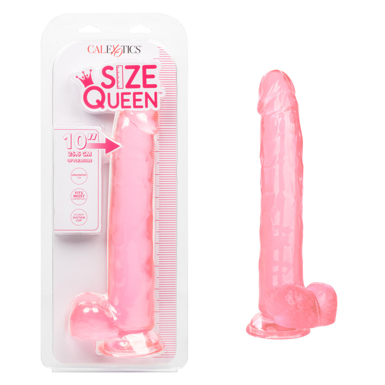 Calexotics SIZE QUEEN Flexible Dildo Cup 10 inch Pink
