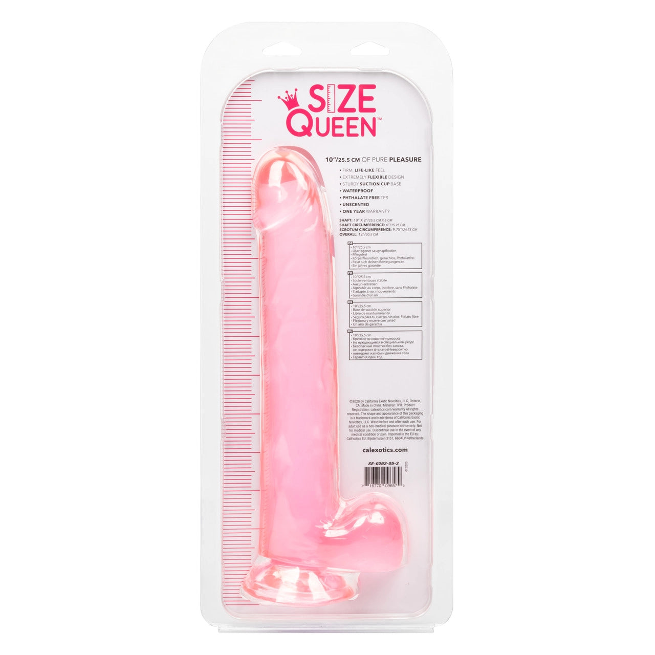 Calexotics SIZE QUEEN Flexible Dildo with Suction Cup 10 inch