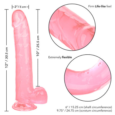 Calexotics SIZE QUEEN Flexible Dildo with Suction Cup 10 inch