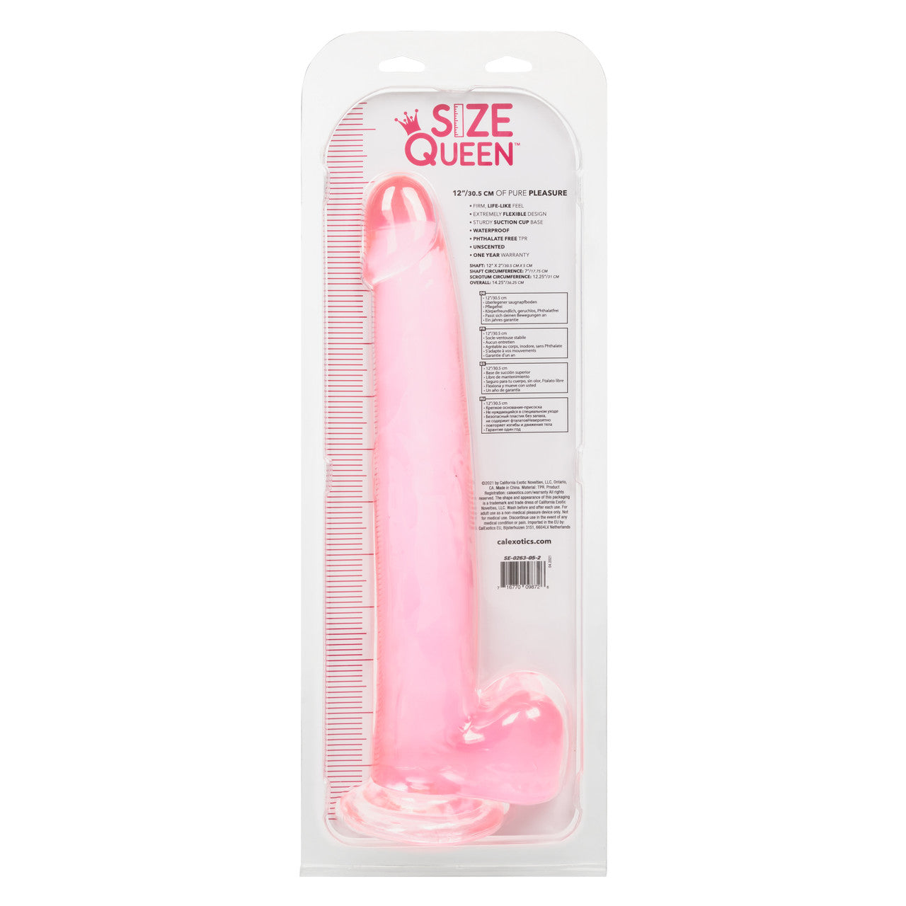 Calexotics SIZE QUEEN Flexible Dildo with Suction Cup 12 inch