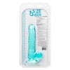 Calexotics SIZE QUEEN Flexible Dildo with Suction Cup 6 inch Turquoise Blue