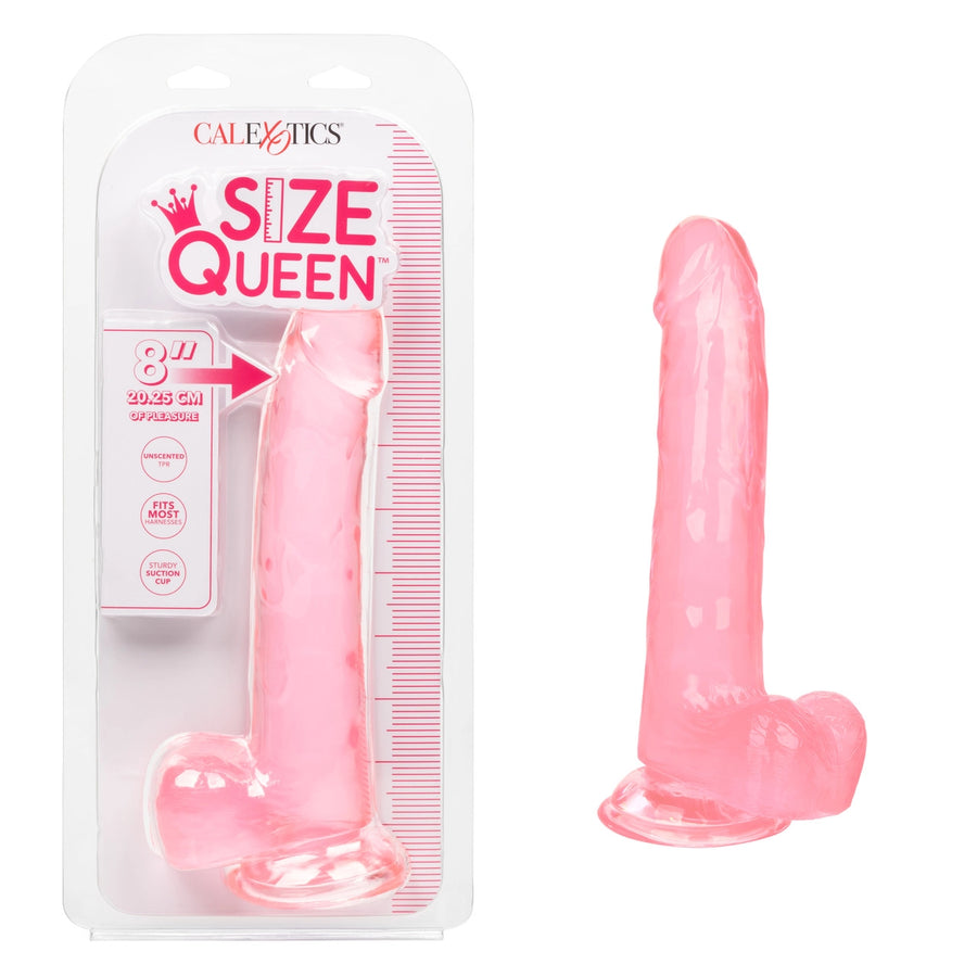 Calexotics SIZE QUEEN Flexible Dildo with Suction Cup 8 inch 