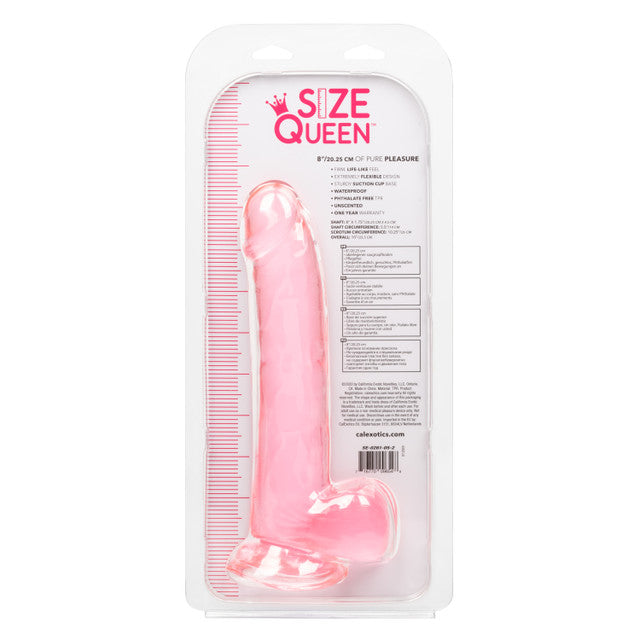 Calexotics SIZE QUEEN Flexible Dildo with Suction Cup 8 inch