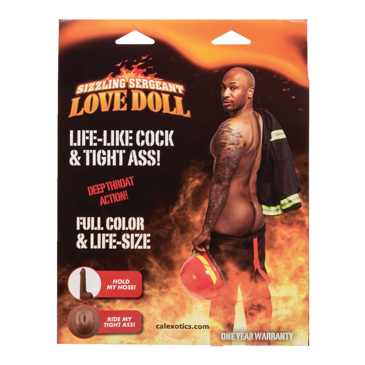 Calexotics SIZZLING SERGEANT Full Color and Life Size Inflatable Love Doll with Impressive Life Like 6 inch Cock