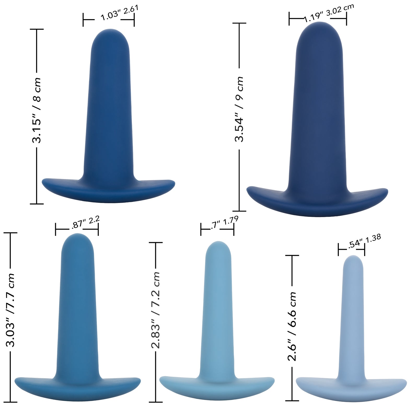 Calexotics They-Ology Wearable Silicone Anal Training Set 5 Piece Kit