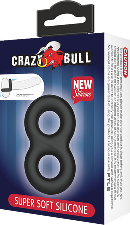 Crazy Bull Super Soft Silicone Figure 8 Cock and Ball Ring