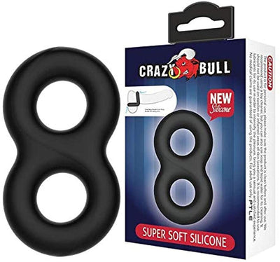 Crazy Bull Super Soft Silicone Figure 8 Cock and Ball Ring