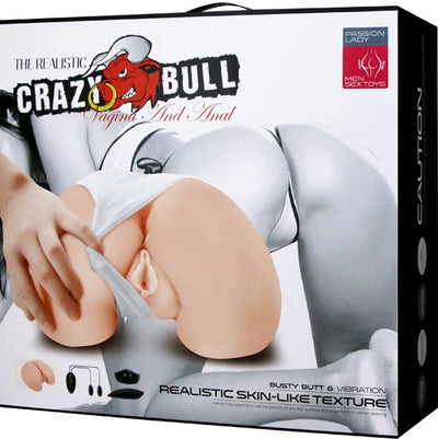 Crazy Bull Vagina and Anal Realistic Large Male Masturbator includes a Remote Control Bullet Vibrators