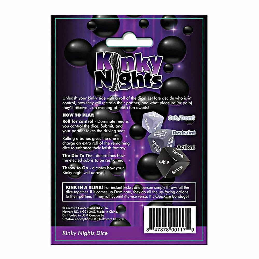 Creative Conceptions Kinky Nights Bondage Dare Dice Adult Game for Couples