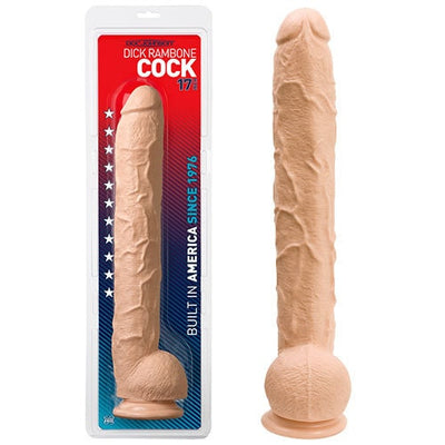 Doc Johnson Classic Dick Rambone Cock Realistic Dildo with Suction Cup Mount Base 17 inch