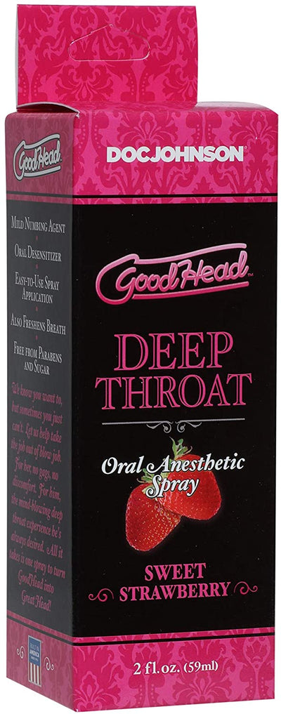 Doc Johnson GoodHead Deep Throat Spray Strawberry 2oz (59ml)