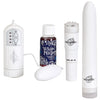Doc Johnson WHITE NIGHTS PLEASURE KIT includes 3 Vibrators and Massage Oil
