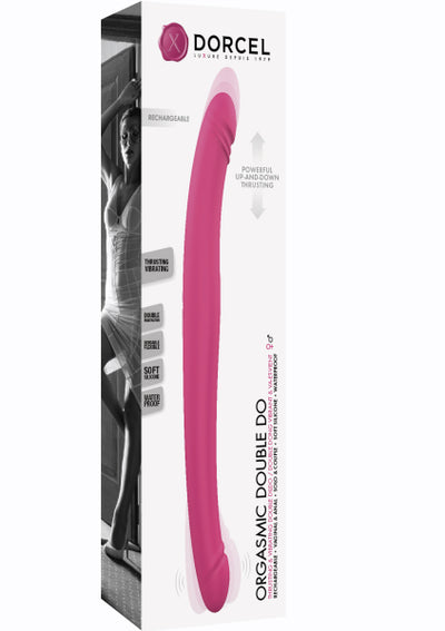 Dorcel Luxury ORGASMIC DOUBLE DO Thrusting and Vibrating Double Ended Dildo Pink