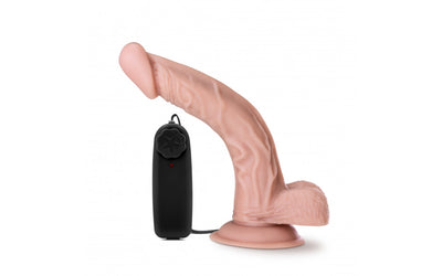 Dr Skin DR SEAN Vibrating Realistic Cock with Suction Cup 8 inch Vanilla Dildo with Remote Control